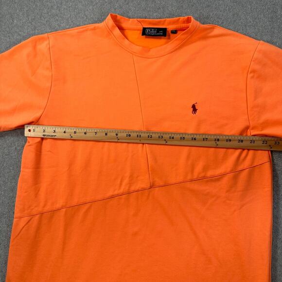 Polo Ralph Lauren Orange Crewneck Stitched Tee Shirt Men's 2XL Short Sleeve - Picture 6 of 8